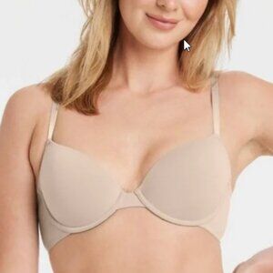 Auden Everyday Lightly Lined Demi Bra Size 38C NWT